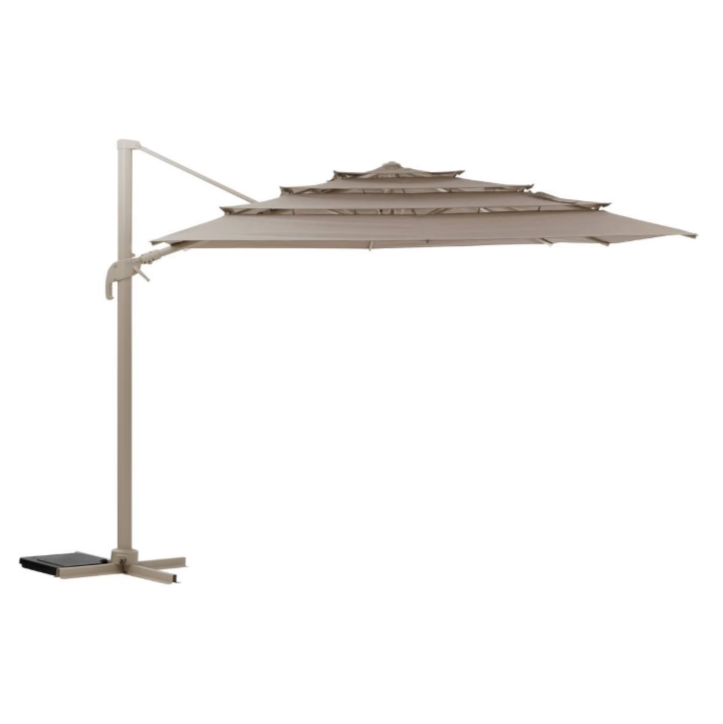 Parasol déporté rectangulaire inclinable MELHIA Lin