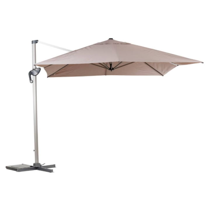 Parasol déporté rectangulaire ÉQUADOR Taupe