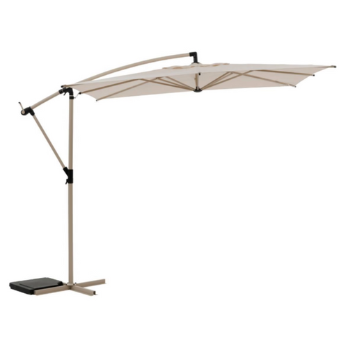 Parasol déporté carré inclinable MANOA Argile / Blé