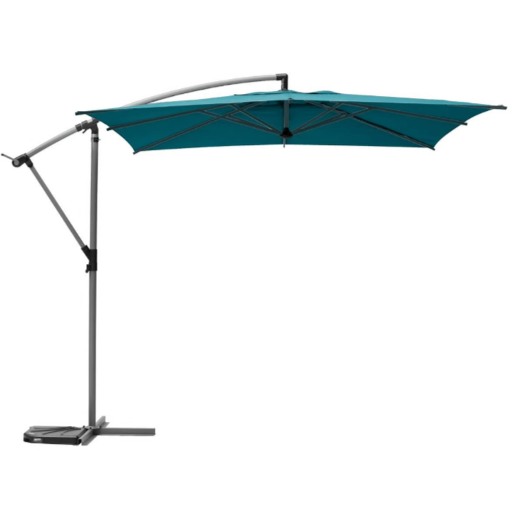 Parasol déporté carré MANOA Bleu canard