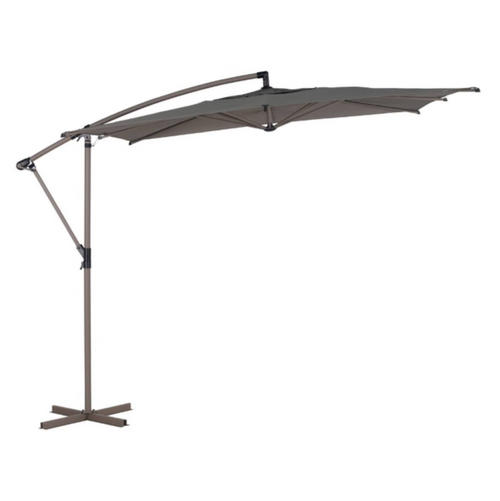 Parasol décentré carré MANOA Café