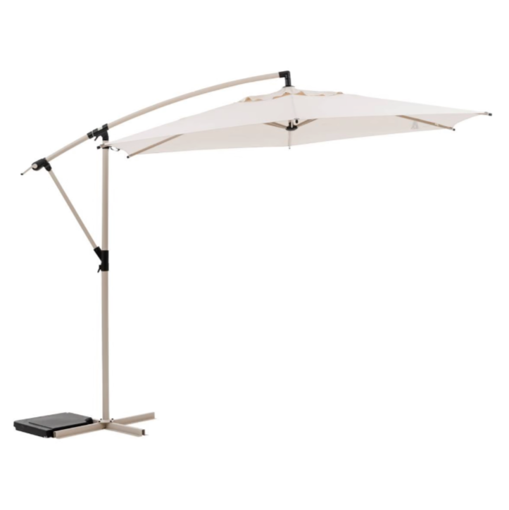 Parasol déporté rond MANOA Argile / Blé