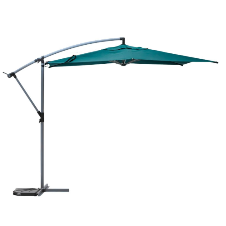 Parasol déporté rond MANOA Bleu canard