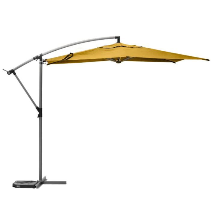 Parasol déporté rond MANOA Jaune moutarde