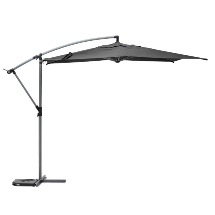 Parasol déporté rond MANOA Ardoise