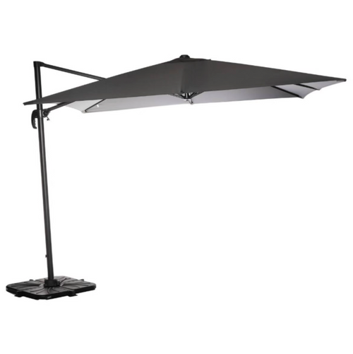 Parasol déporté carré CAYO Ardoise & Anthracite